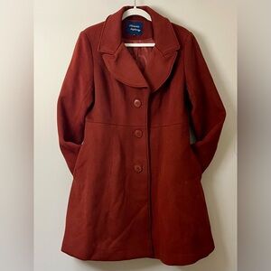 Princess Highway Modcloth Red Brown Wool-Blend Coat AUS 12/US 10